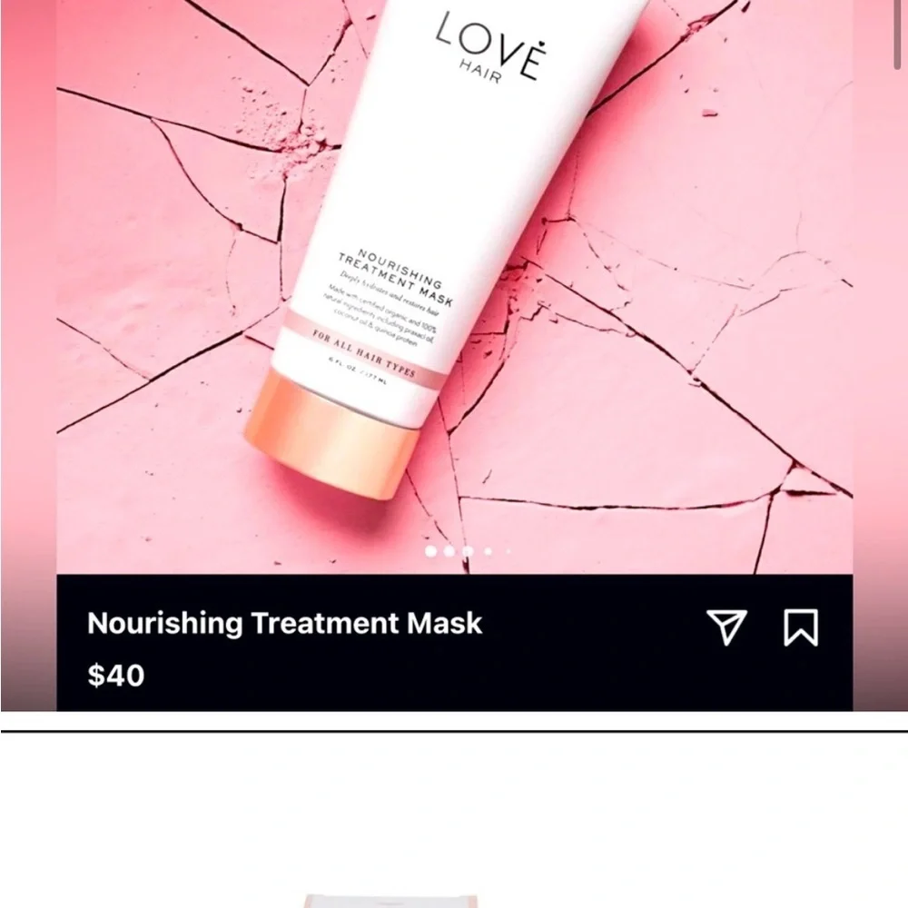 LOVE HAIR Nourishing Organic Treatment Mask 100% Natural Ingredients‎ NEW in BOX